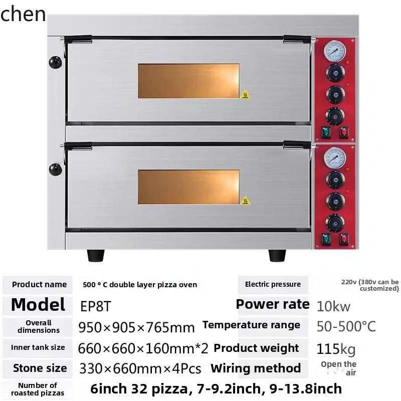 ZML Forno per Pizza Forno Elettrico Commerciale a Strato Singolo Forno Elettrico per Pane a Doppio Strato Grande Forno Elettrico