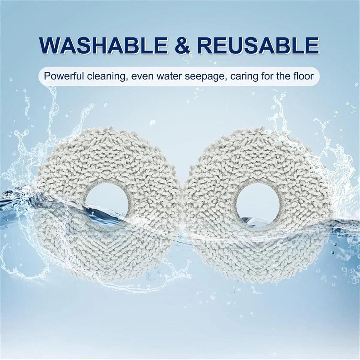 12 Pack Washable Mopping Pads for Dreame L10S /L10/ L20 / L30/ X30/ Ecovacs Deebot X2 Omni/ T20 Omni/ T10 Omni/ X1 Omni