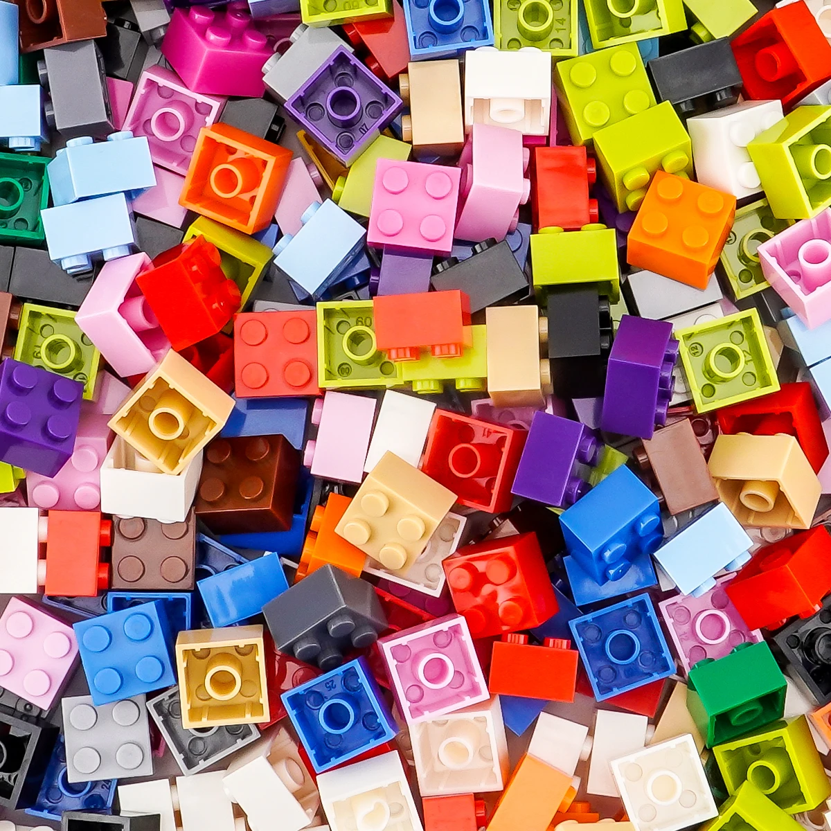 500g2x2 Beveled DlY Building Blocks Figure spesseRaggi Punti Formato creativo educativoCompatibile con i giocattoli di plastica per bambini