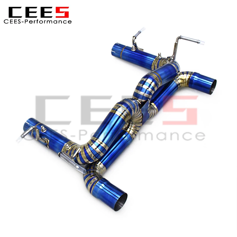 CEES Factory Exhaust Pipes for Ferrari F8 Spider/Tributo F142M V8 3.9T 2019+ Straight Through Catback Aggressive Sounds