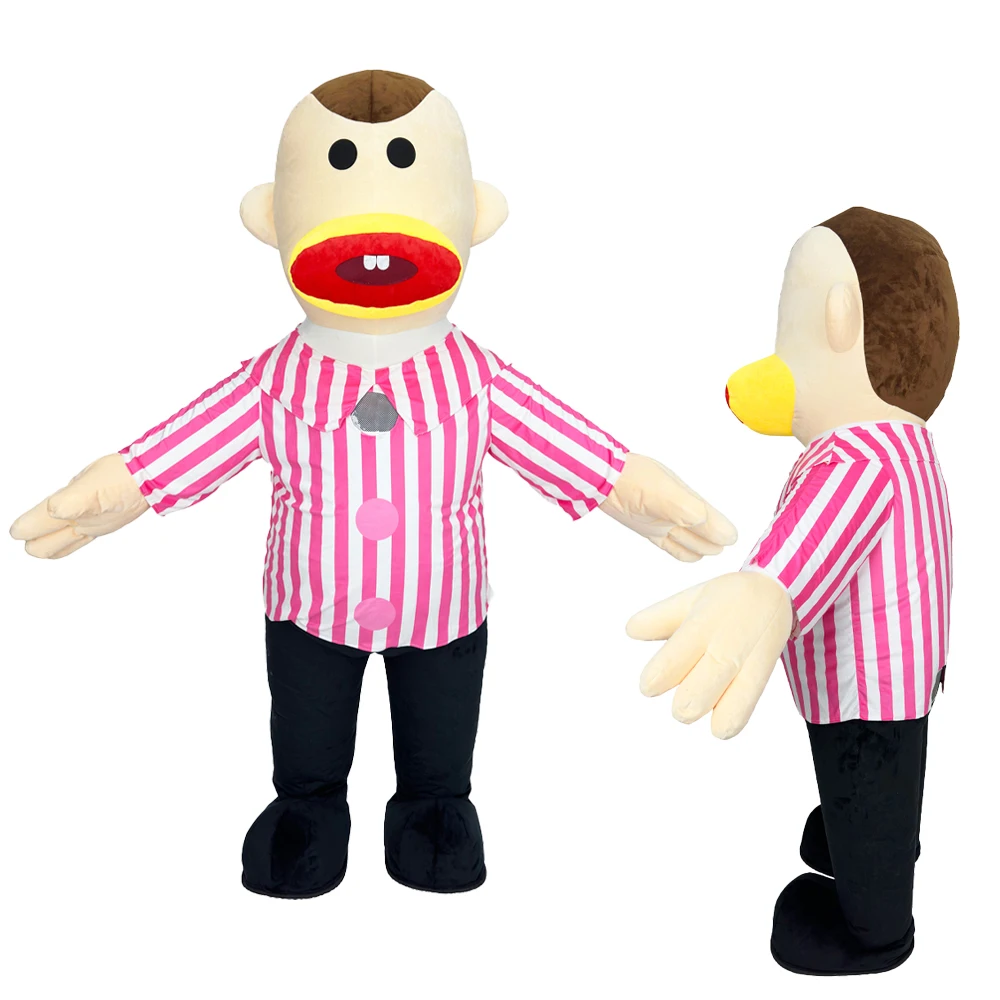 

Inflatable Big Mouth People Costume Mascot Parade Adult Character Cosplay Animal Birthday Halloween Party Plush Set