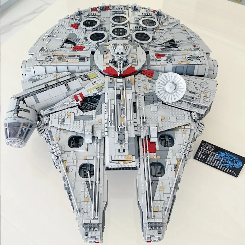 Lager 7541 Stück The Large Millennium Ship Falcon Bausteine kompatibel 75192 05132 Spielzeug Kinder