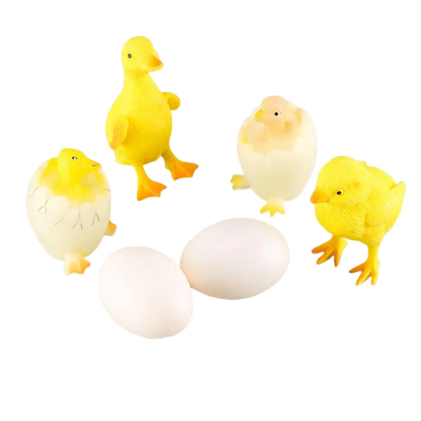 Chicken and Duck Cycle Figurines Playset Accessories for Kids Toddlers