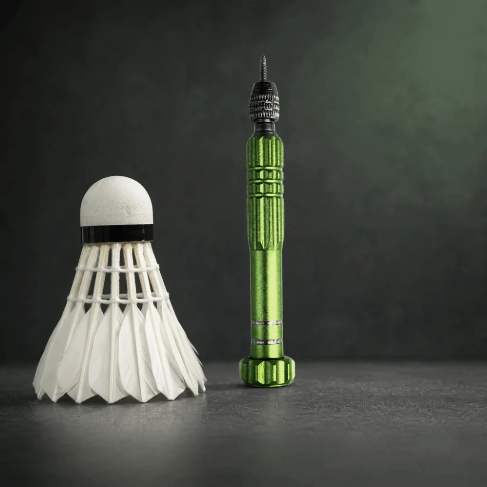 Stainless Steel Tip String Tube Puller Knurled Grip Lightweight Badminton Grommet Remover Aluminum Alloy Compact