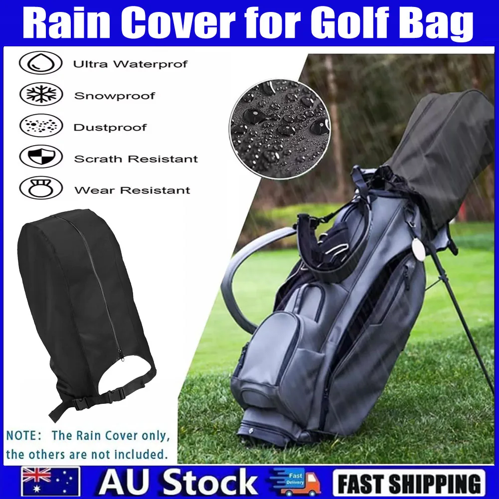Golf Bag Cover 20x50x33cm Bag Rain Guard Golf Bag Hood Nylon Weather Protector For Tournament All-weather Travel