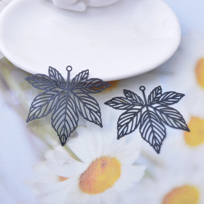 20 Stück AB7451 Messing Goldene Ahornblätter Anhänger Bunte Charms DIY Schmuck Ohrringe Herstellung – Detail 10