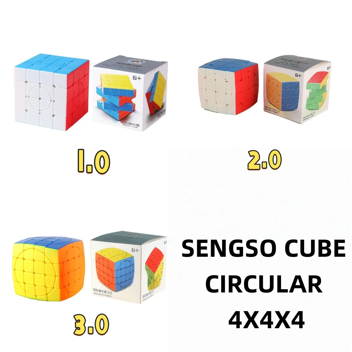 

Кубик SengSo Circular 4x4x4 1.0-3.0: Профессиональная головоломка необычной формы, Cubo Magico