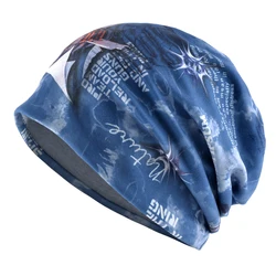 Men's Beanie Hats Autumn Outdoor Thin Casual Skullies Beanies Personalized Prints Hip Hop Bonnet Gorras Men Spring Hat