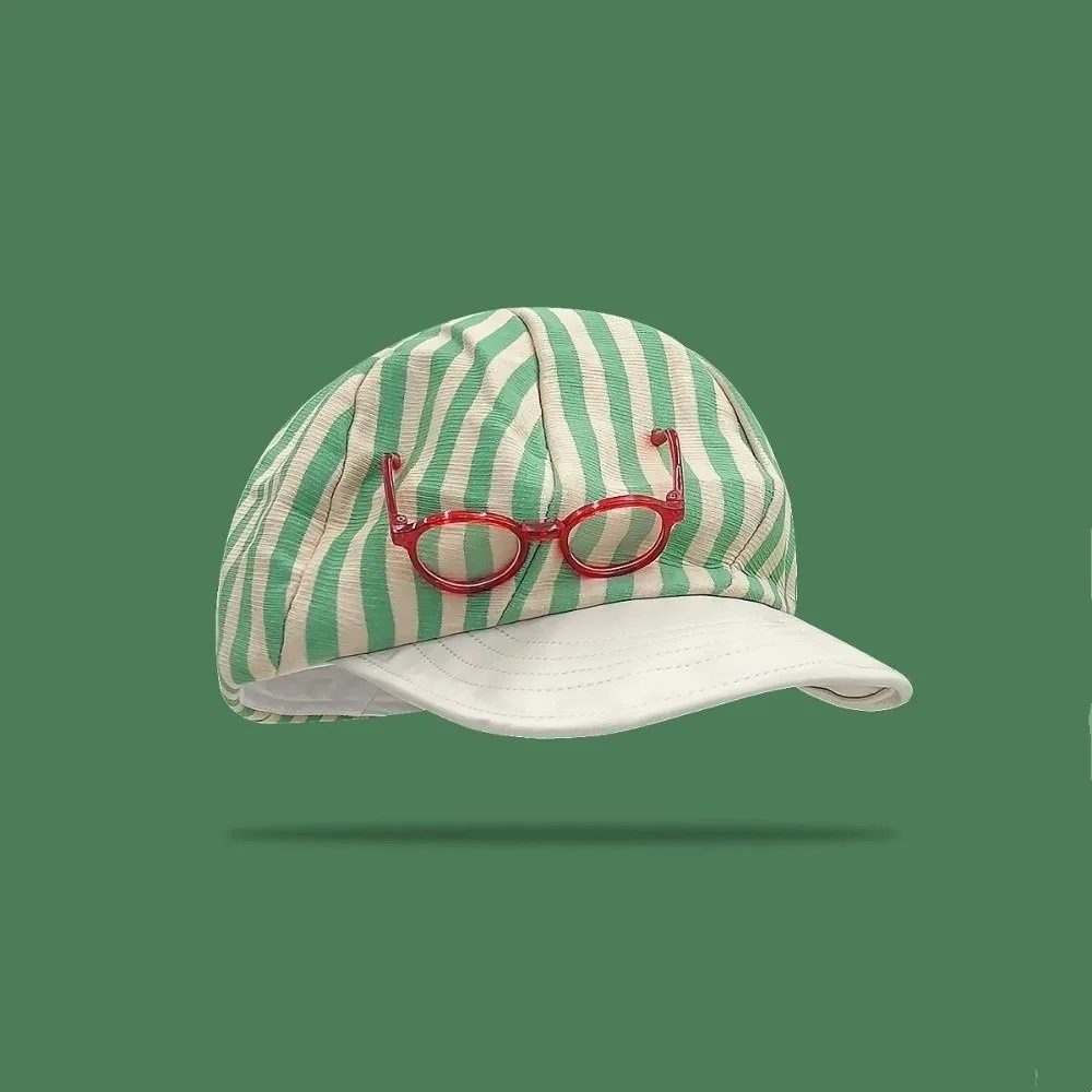 

Модные корейские полосатые береты, универсальные береты художника в стиле ретро Y2k, повседневная шапка-бини для женщин