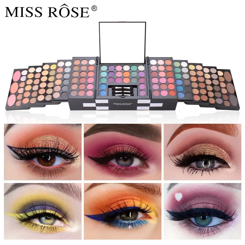 MISS ROSE Makeup for Women Full Kit All in One Makeup Gift Sets Eye Shadow Powder Eyebrow Lipstick Concealer Blush Brush Palette