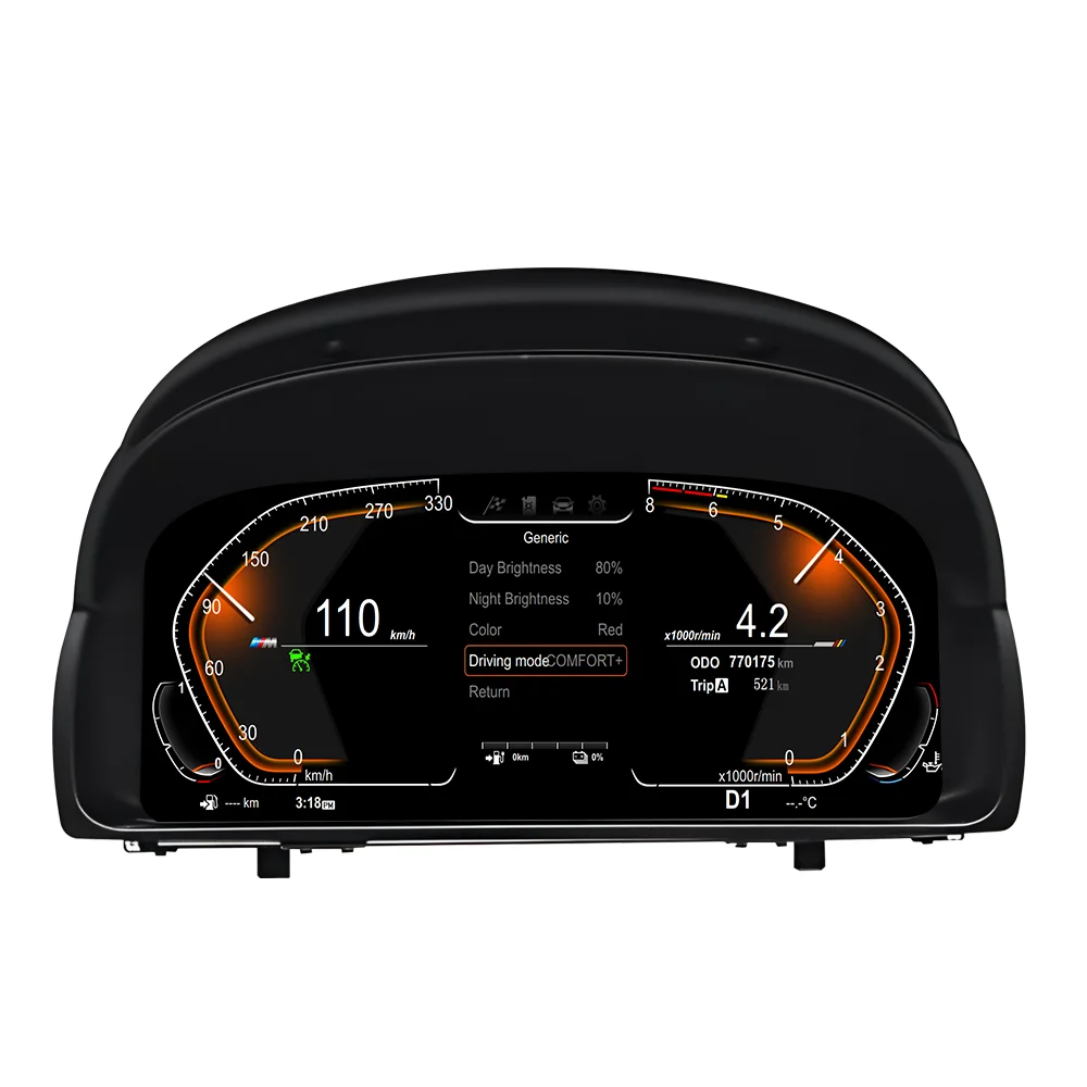 

12.3'' Car Linux System Lcd Dashboard Digital Cluster Instrument Speedometer For Bmw X1 E84 2006-2015 Upgrade 1920*720 Screen