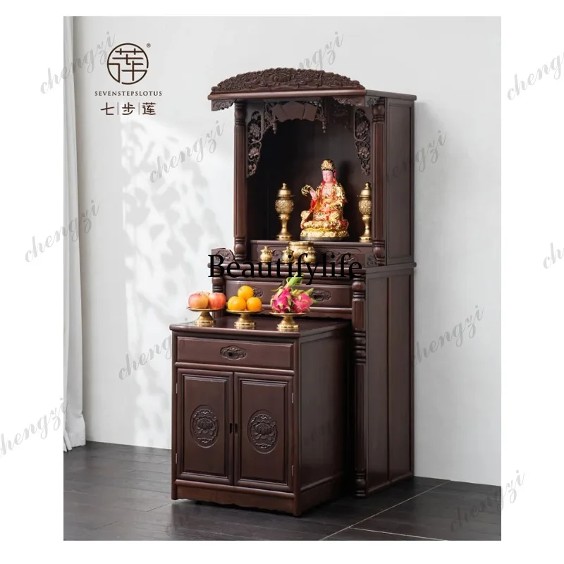 A68 shrine offering table light luxury shrine household vertical cabinet offering Bodhisattva God of Wealth cabinet