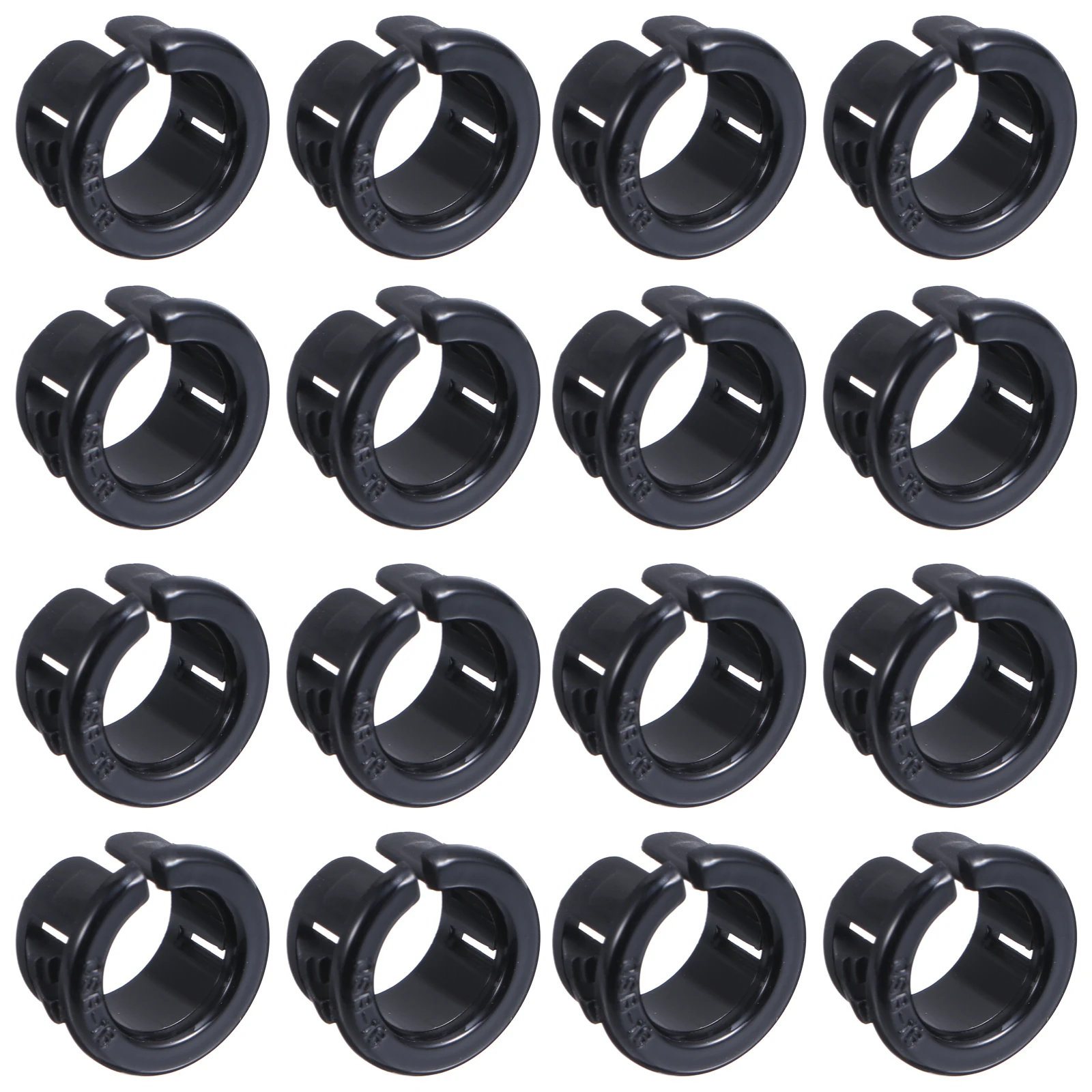 

100pcs Nylon Cable Snap Grommet Black Protective Bushing For Insulation Wear Resistant Vibration Absorbing Cable Fixing Heat