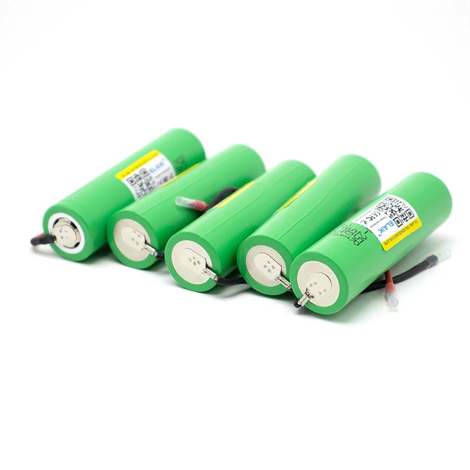 6pcs 2500mAh 18650 Battery INR18650 Lithium Rechargeable Batteries 25R 3.7 V High Current Discharge 20 A Power Cell DIY Wire