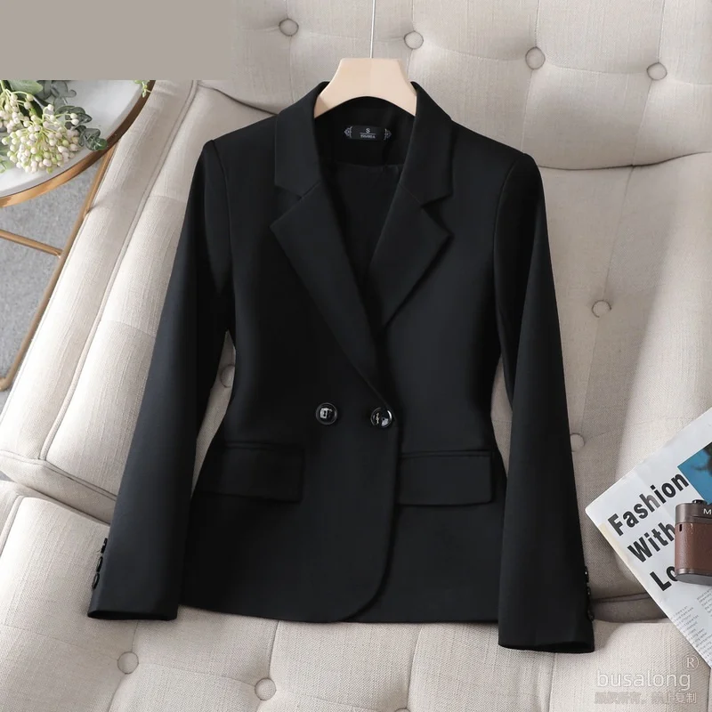 Women Jacket 2024 New Korean Spring Autumn Solid Ladies Office Wear Blazer Coat Versatile Elegant Female Suit Jacket Outerwear