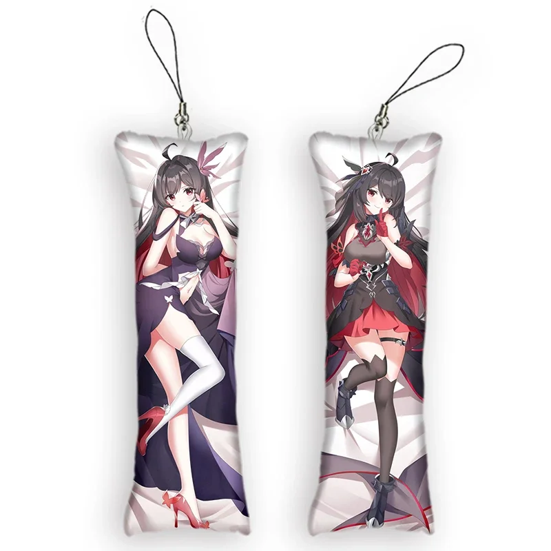 

Anime Keychain Honkai Impact 3rd Seele Vollerei Mini Pendant Hanging Ornament Cartoon Cute Small Body Pillow Pendants