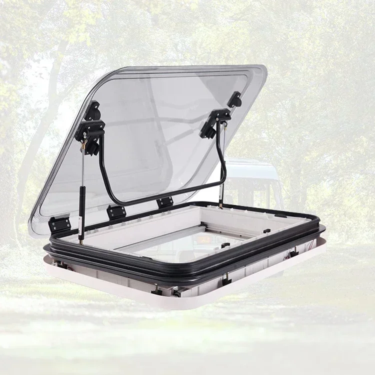 RV Skylight High Quality RV Camper Van Vent Lid Skylight 700*500mm Manual Cover With Handle ABS Aluminium Alloy