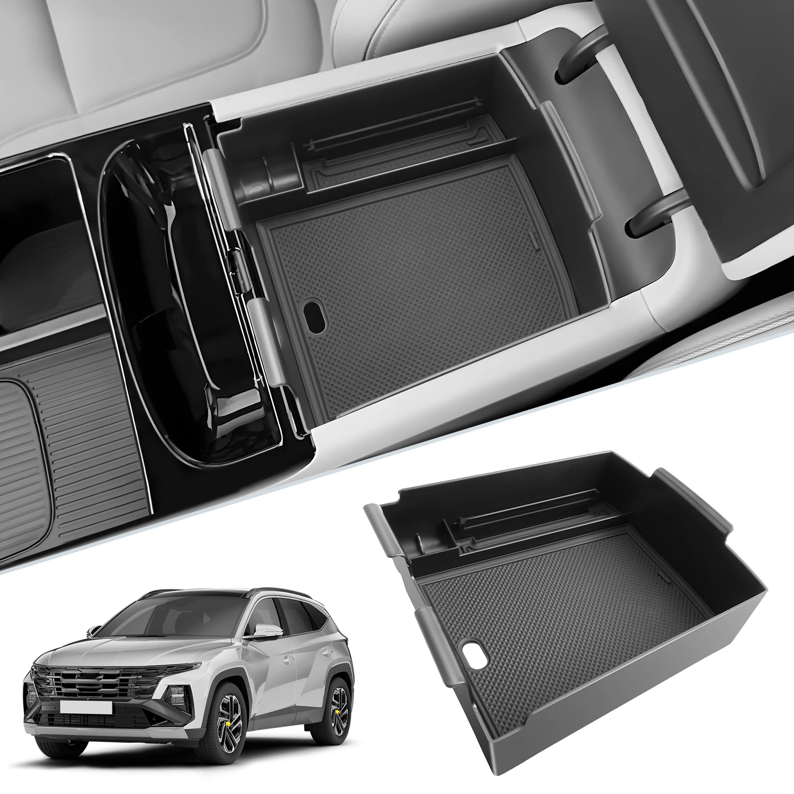 RUIYA for 2025 Hyundai Tucson NX4 Limited 2026 Car Armrest Box Storage Central Control Container Auto Tucson 2025 Accessories