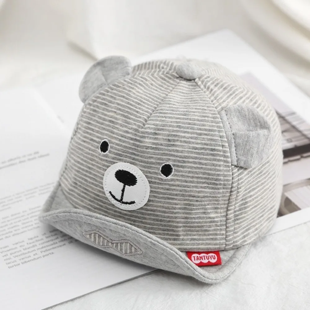 

Boys Girls Caps Cute Bear Children's Hat Cotton Multiple Colors Baby Sun Cap Sun Protection Hat