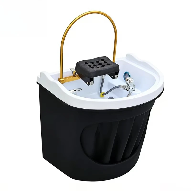 Head Spa Head Basin with Tubing Acrylic Head Treatment Shampoo Basin Water Circulation Steam System