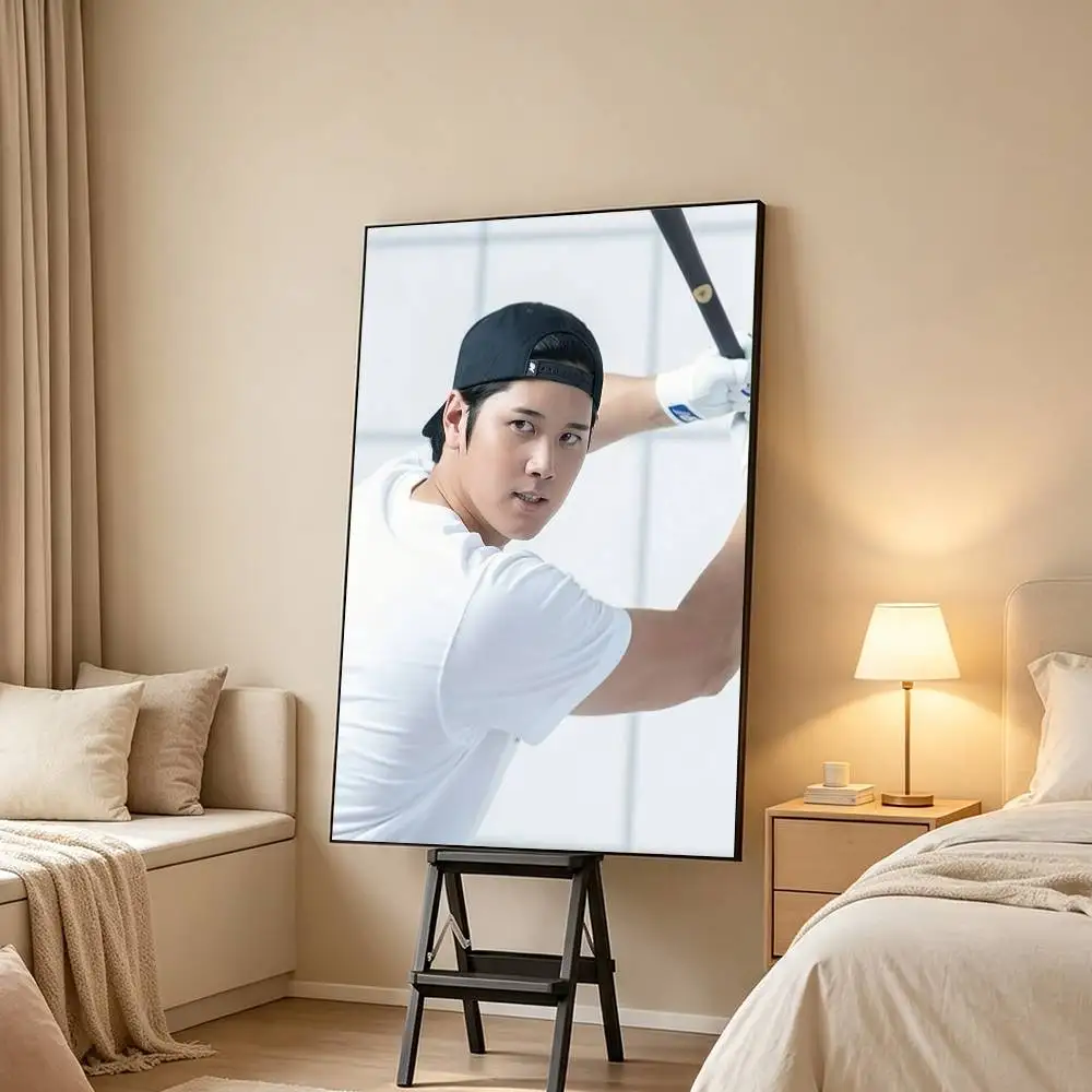 Shohei Ohtani Baseball P-Player Poster Waterproof Wall Art Sticker For Bar Living Room Vintage Decor High Quality Print Gift