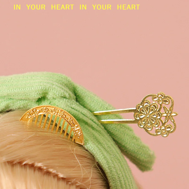 

【X】Dollhouse Simulation Mini Hair Comb Doll Chinese Style Hairpin Doll Dress Up Decoration Accessories For Kid Pretend Play Toys