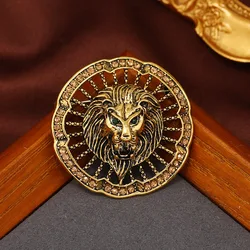 Retro Hollow Out and Domineering Lion Brooch Fashion European and American Minimalist Men's Coats Banquet Corsage Accessories