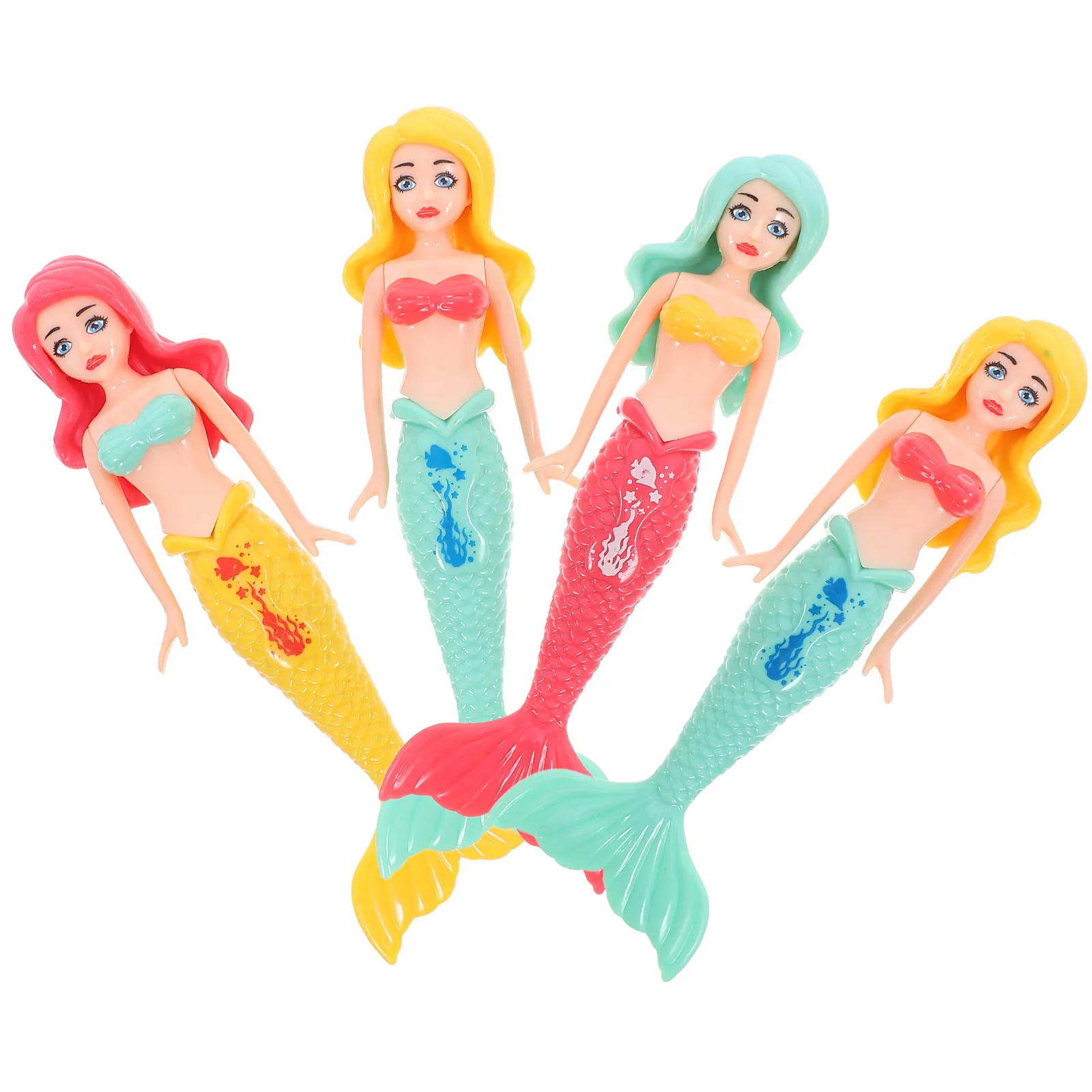 

4pcs Underwater Training Diving Game Toys Children Mermaid Shape Diving Toys Kids Pool Mermaid Toys Children Water Diving Toy