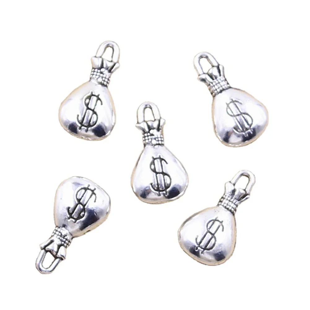 12 sztuk Charms portfel portfel pieniądze 17x9mm antyczne srebro kolor zawieszki dokonywanie DIY ręcznie robione tybetańskie znalezienie biżuteria