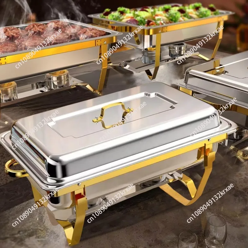 Stainless steel buffet stove food heating container restaurant folding stove buffet stove