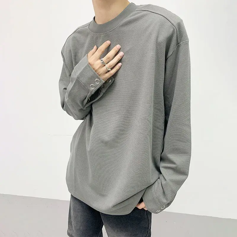 

Серая футболка для мужчин из полиэстера Harajuku, модные толстовки, забавная футболка, распродажа, хлопковые новые мужские пуловеры с круглым вырезом Xl
