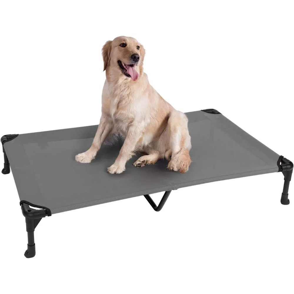 

Cooling Elevated Dog Bed, Portable Raised Pet Cot with Washable & Breathable Mesh, 49.0"L x 33.0"W x 9.0"Th