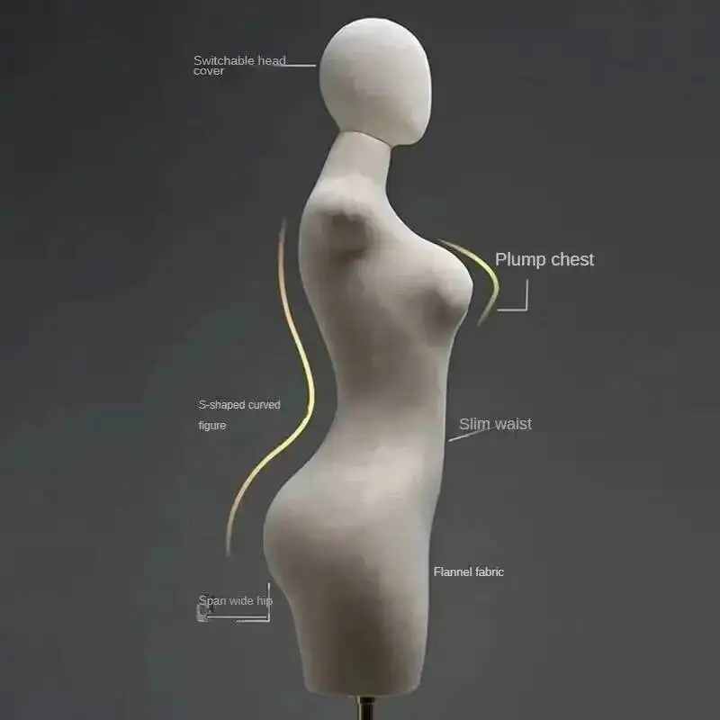 Figure Designer Women's Clothing Window Display Prop Mannequins European Sexy Display Stand for Women Half-length Fake Mannequin