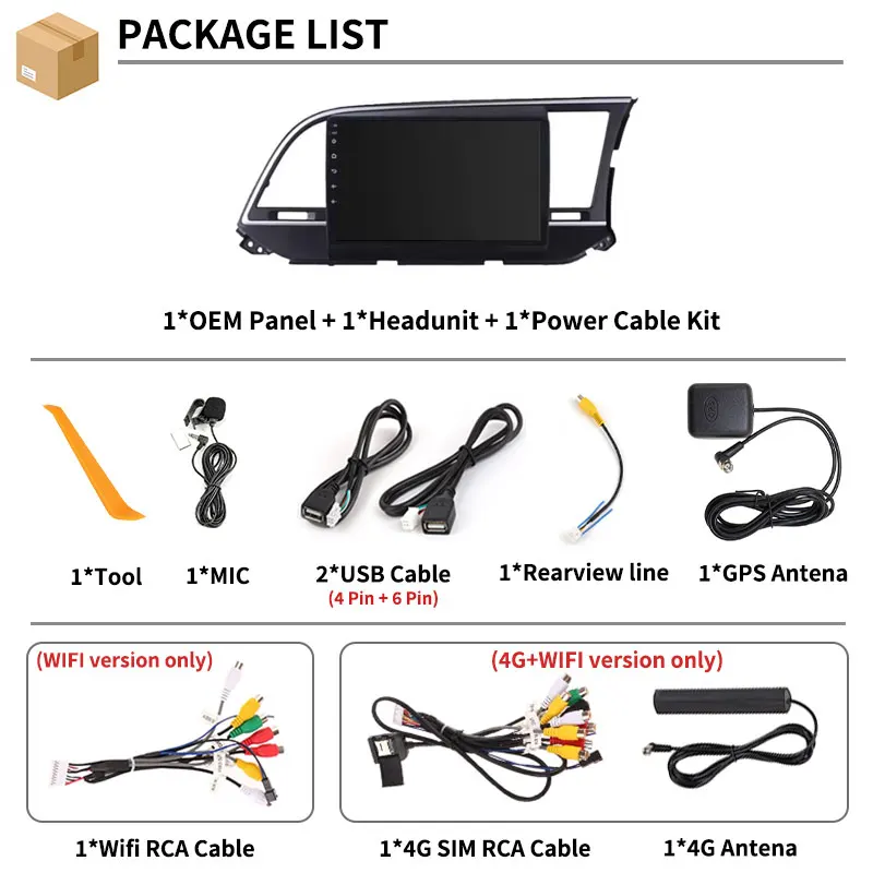 Android 16 For Hyundai Elantra 6 2015 2016 2017 2018 2019 2020 Car Radio Carplay Auto Multimidia Video Player GPS Navigaion DPS