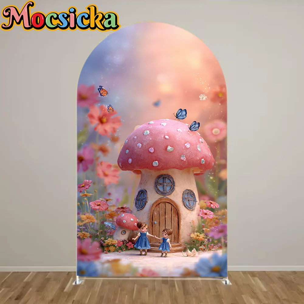 

Mocsicka Dream Fairy Tale Arch Canopy Forest Themed Garden Outdoor Wedding Baby Shower Birthday Party Decorations