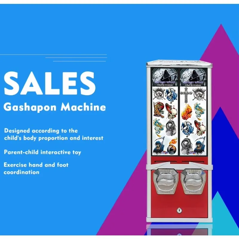 Vari personaggi di animazione fai-da-te Distributore automatico di tatuaggi Sistema di pagamento di monete e gettoni Adesivo per carte collezionabili Multiplo