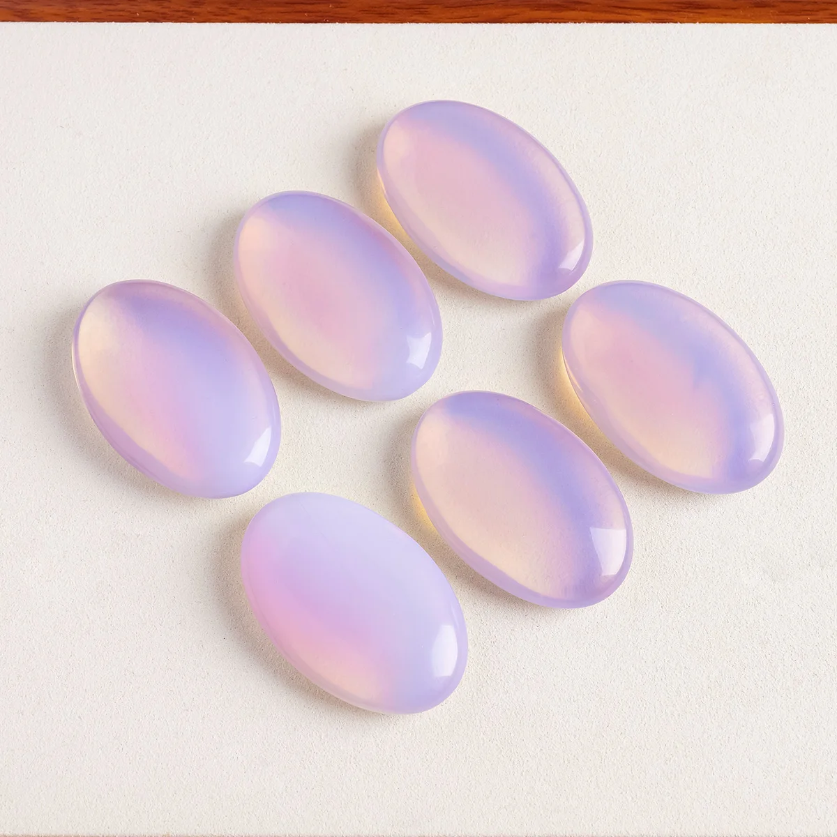 1PC Natural Pink Opal Plam Crystal Reiki Polished Palm Relieve Worries Stonez Pocket Energy Quartz Home Gemstone Ornaments