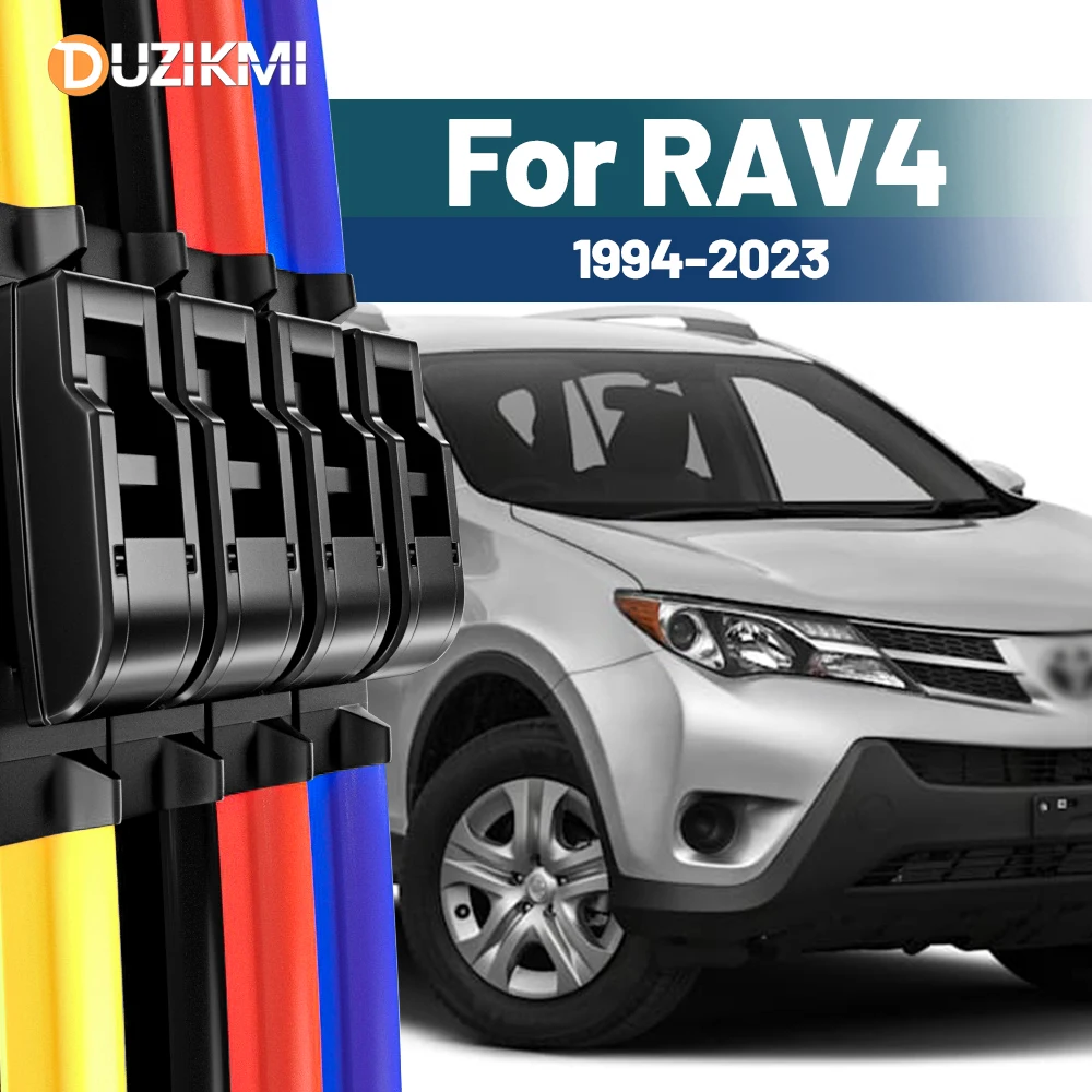 Für Toyota RAV4 1994-2023 2016 2017 2018 2019 2020 2021 2022 2023 2024 2 stücke Frontscheibe scheibenwischer Klingen Rot Blau