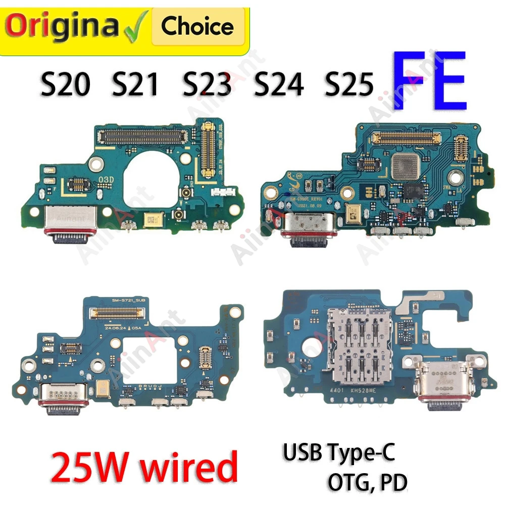 USB Mic Board Dock Ladegerät Stecker Lade Port Flex Kabel Für Samsung Galaxy S25 S24 S23 S21 S20 FE S721U G781U G990U S711U