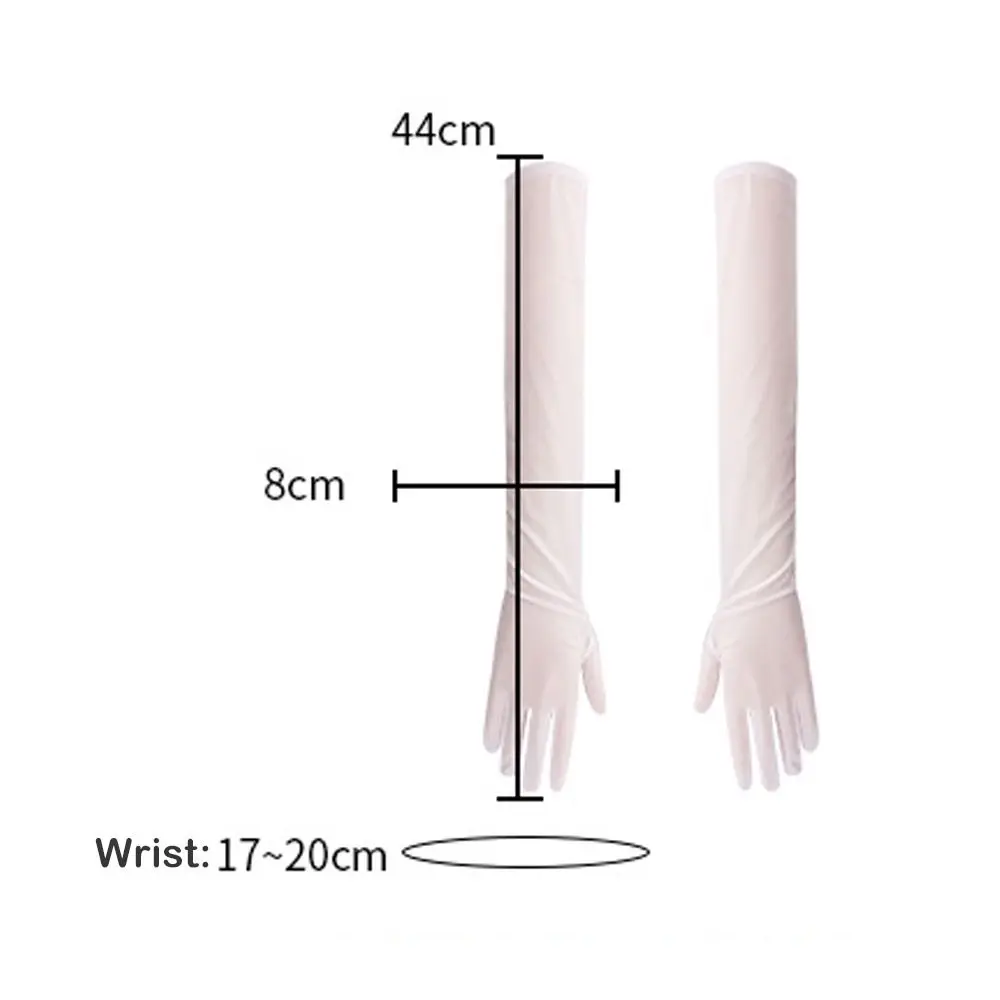 Nowe Elastyczne Długie Rękawiczki Anty-UV Jednolity Kolor Etykieta Bal Kostium Rękawiczki Pyłoszczelne Oddychające Rękawiczki Przeciwsłoneczne Na Zewnątrz