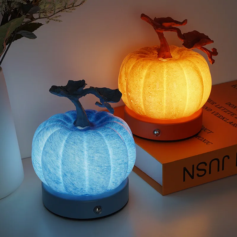 Desk Lamp Pumpkin Shape Touch Charging Bedroom Desk Atmosphere Light Low Voltage Creative Night Light