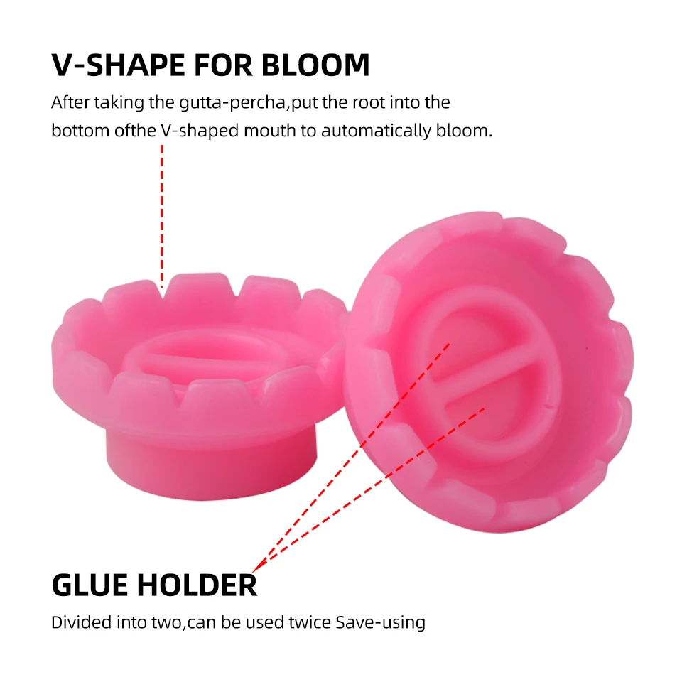 THINKSHOW 50/100pcs Eyelash Blooming Cup Lashes Glue Holder Pink/Clear Planting Grafting Rapid Bloom Flower Glue Makeup Tool