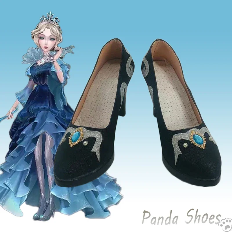 ماري تأثيري أحذية أنيمي لعبة الهوية الخامس الأحذية السوداء الدموية الملكة ماري تأثيري حلي الدعامة أحذية لحفلة الهالوين