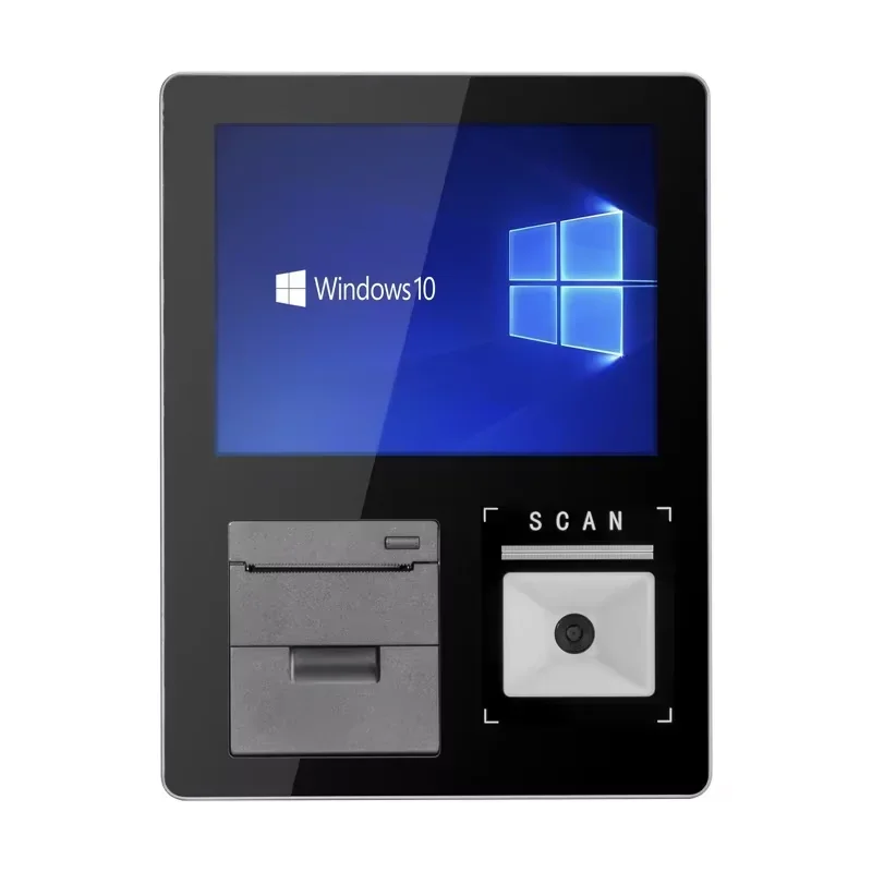 8 Inch Windows Price Checker with Barcode QR Code Scanner 58mm Printer Wall Mounted POS Terminal Touch Screen Price Check