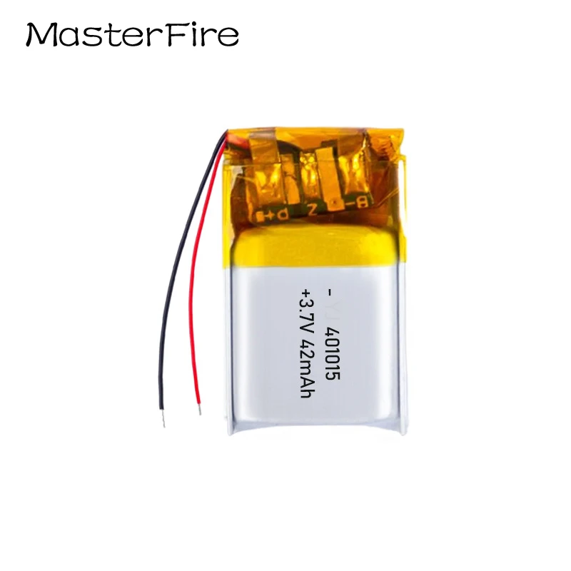 Grosir 401015 3.7V 42MAh Baterai Polimer Lithium Isi Ulang untuk Headset Bluetooth Alat Bantu Dengar Pompa Payudara Sel Tongkat Selfie