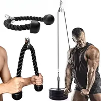 Pull Down Rope Single Handle Triceps Biceps Workout Attachment for Cable Machine Fitness Pulley Workouts