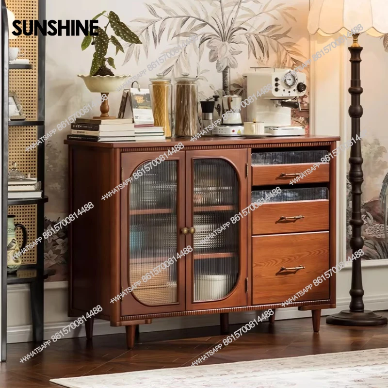 

Ретро небольшая квартира обеденный боковой шкаф гостиная чай, шкафчик