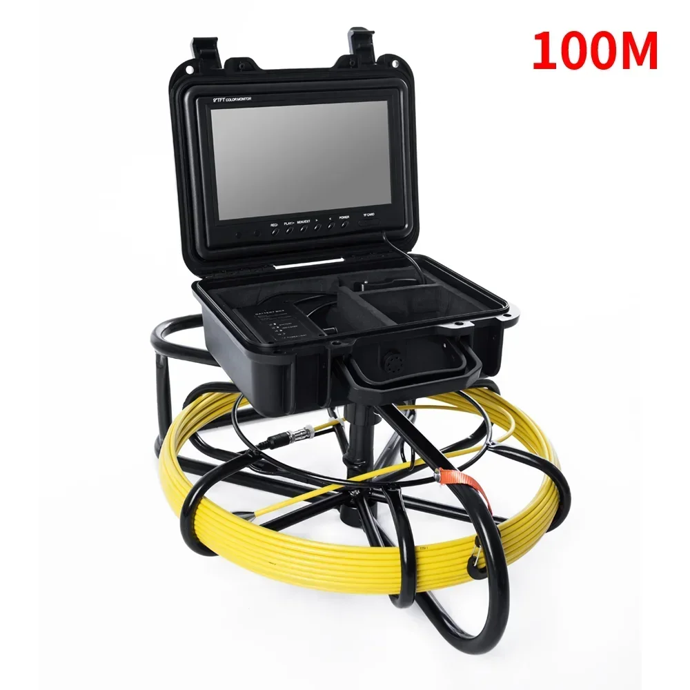 

WP9600 Камера для осмотра труб с видеорегистратором 8 ГБ FT-карта Промышленный эндоскоп для канализации IP68 4500MHA Камера с аккумулятором для съемки видео