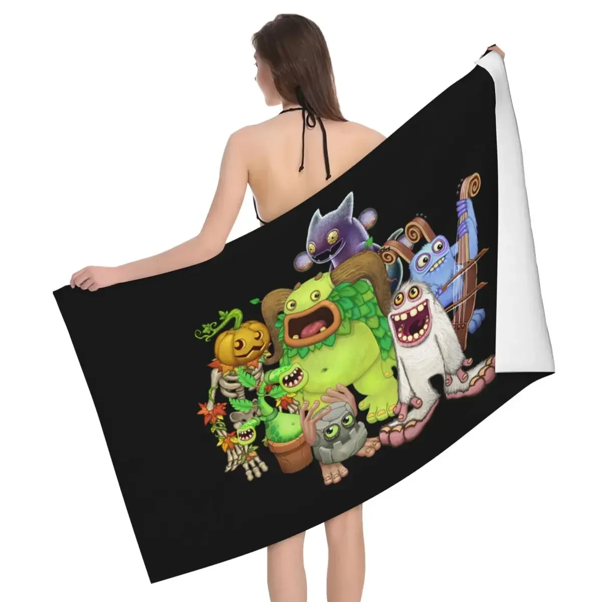 Classic Video Game My Singing Monsters Beach Towel Quick Dry Super Soft Microfiber Pool Sauna Towels