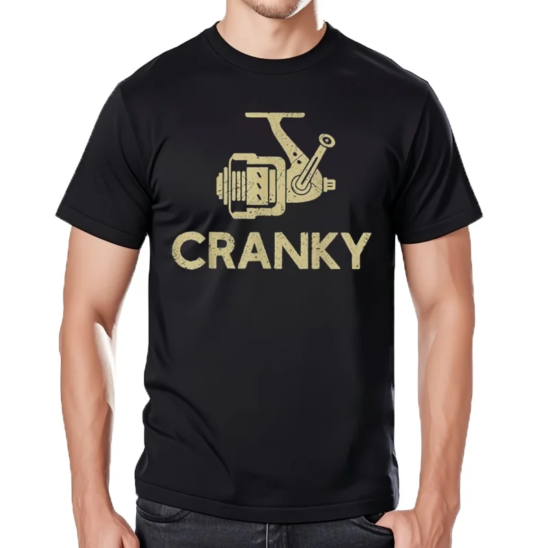 Señuelo de pesca Crankbait, ideias divertidas de regalo Cranky para camiseta de pesca, camiseta gráfica de pescador, bl